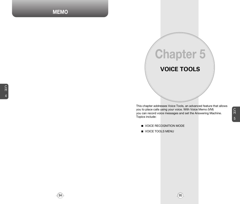 Chapter 5, Voice tools | Audiovox 8910 User Manual | Page 50 / 70