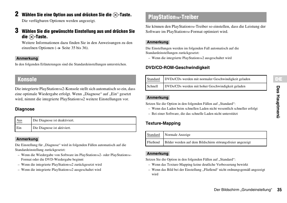 Konsole, Playstation, Treiber | Sony KDL-22PX300 User Manual | Page 146 / 297