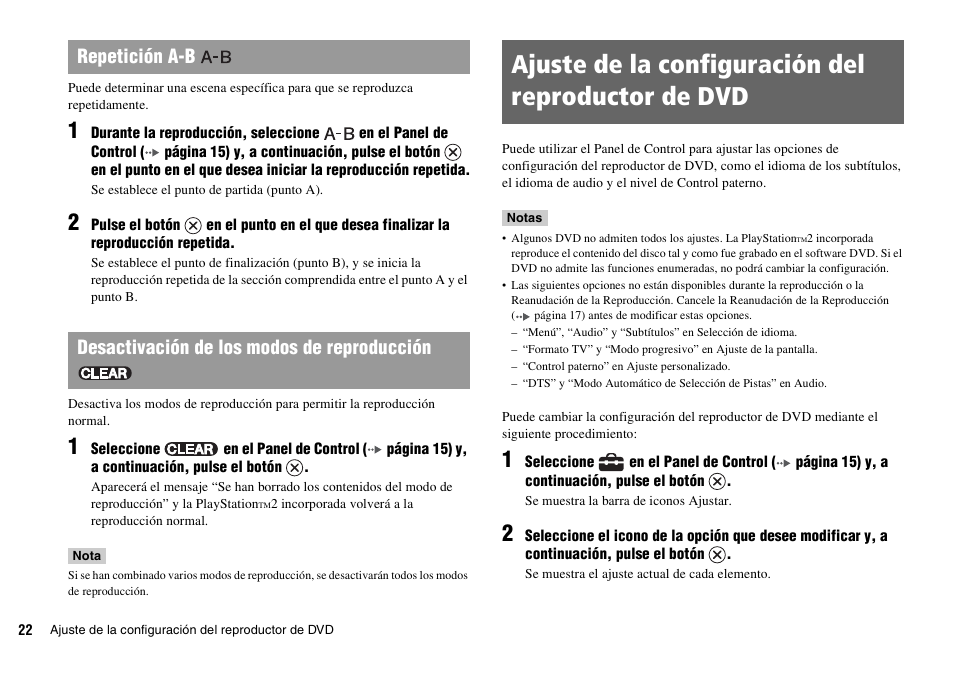 Ajuste de la configuración del reproductor de dvd | Sony KDL-22PX300 User Manual | Page 171 / 297