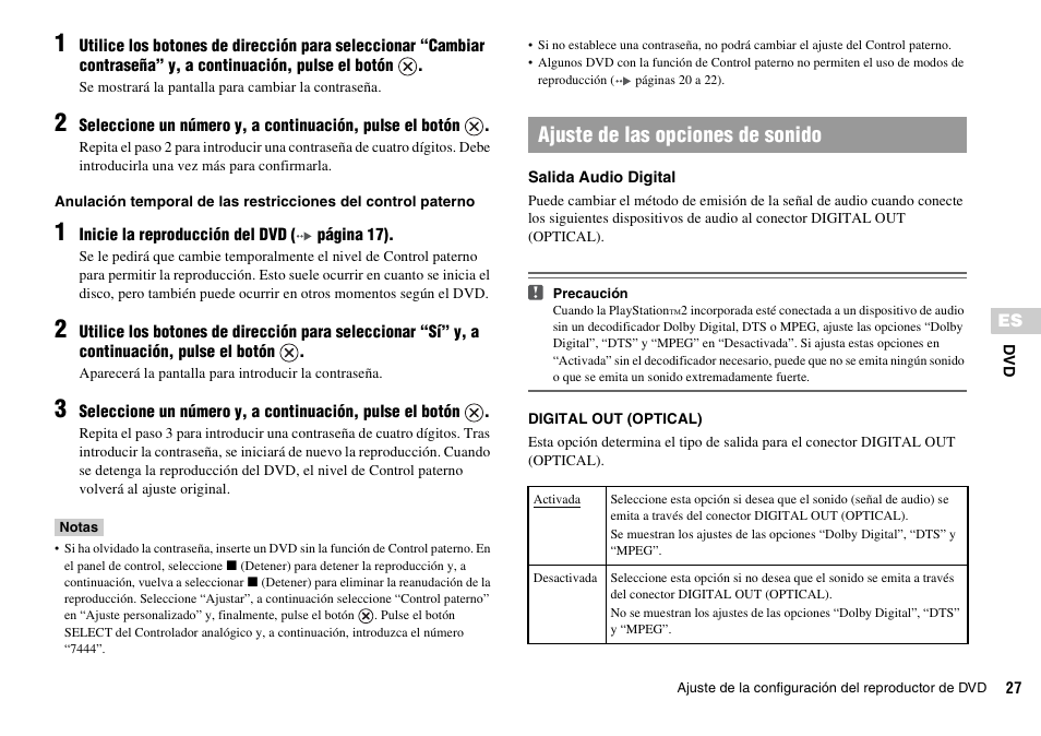 Ajuste de las opciones de sonido | Sony KDL-22PX300 User Manual | Page 176 / 297