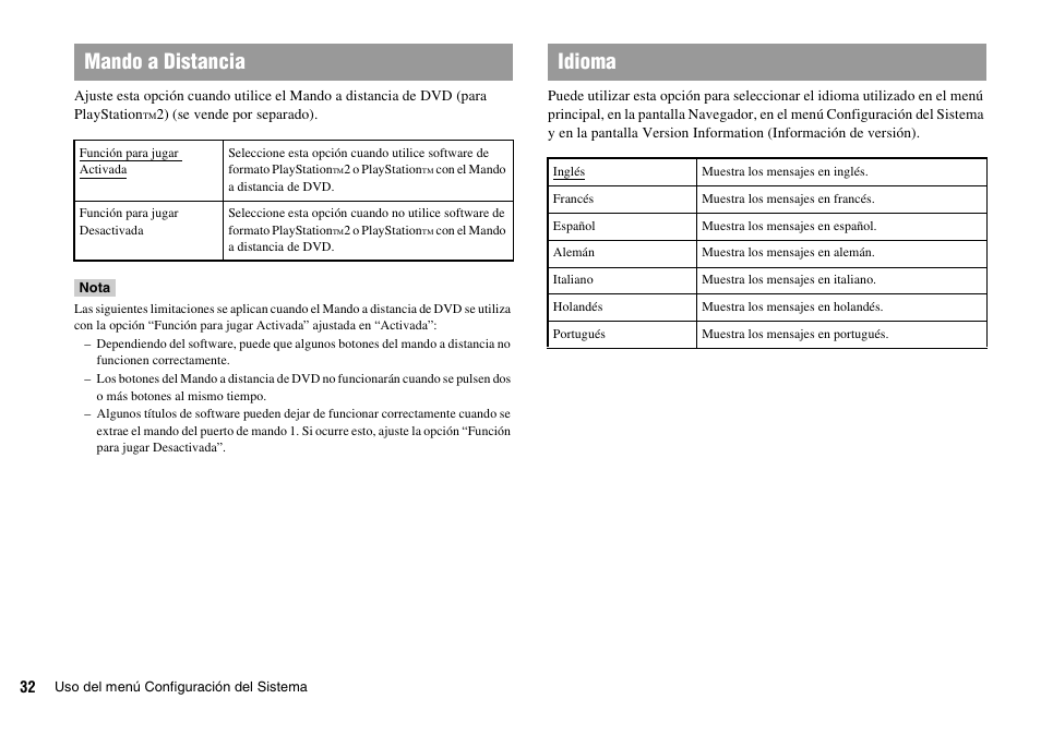 Mando a distancia, Idioma | Sony KDL-22PX300 User Manual | Page 181 / 297