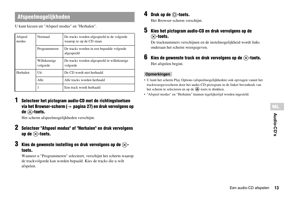 Afspeelmogelijkheden | Sony KDL-22PX300 User Manual | Page 235 / 297