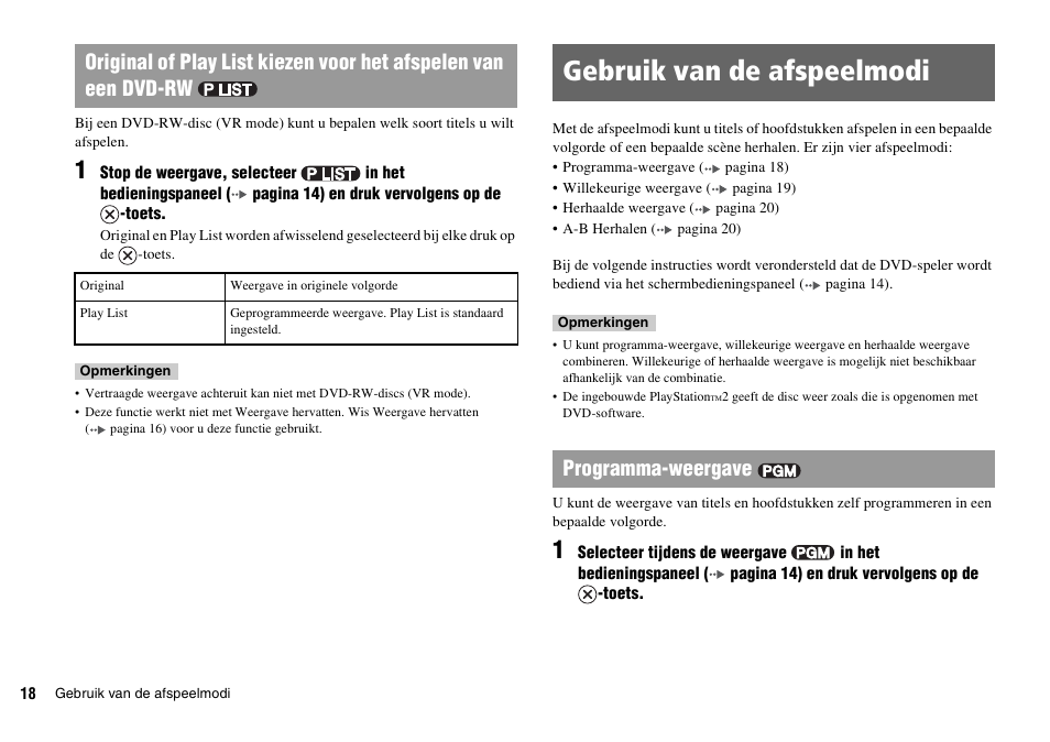 Gebruik van de afspeelmodi, Programma-weergave | Sony KDL-22PX300 User Manual | Page 240 / 297