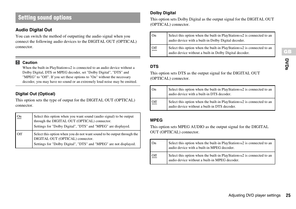 Setting sound options | Sony KDL-22PX300 User Manual | Page 25 / 297
