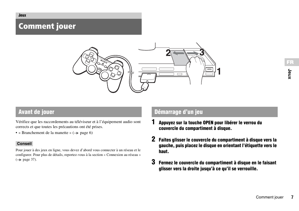 Jeux, Comment jouer, Avant de jouer démarrage d’un jeu | Sony KDL-22PX300 User Manual | Page 42 / 297