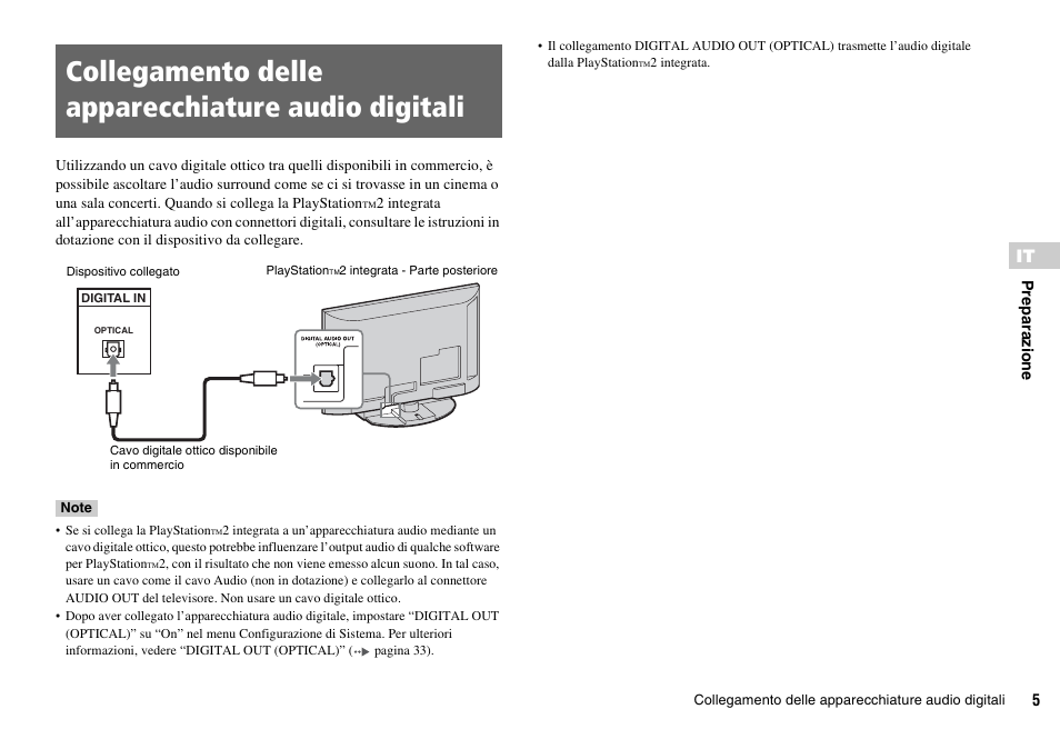 Collegamento delle apparecchiature audio digitali | Sony KDL-22PX300 User Manual | Page 78 / 297