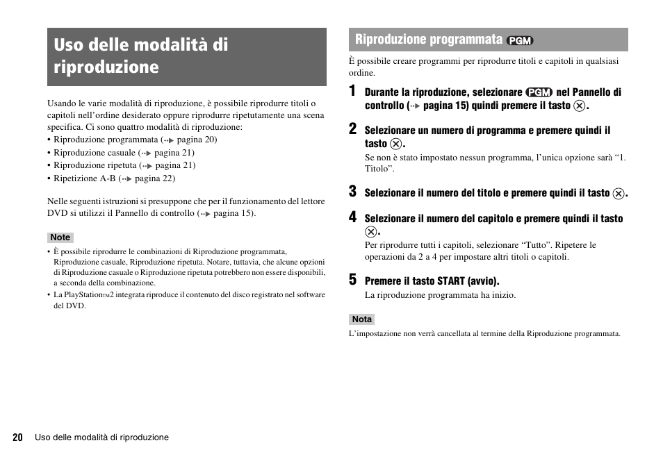 Uso delle modalità di riproduzione, Riproduzione programmata | Sony KDL-22PX300 User Manual | Page 93 / 297