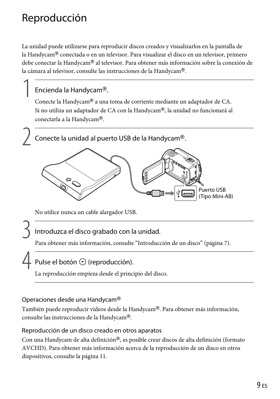 Reproducción | Sony VRD-P1 User Manual | Page 69 / 120