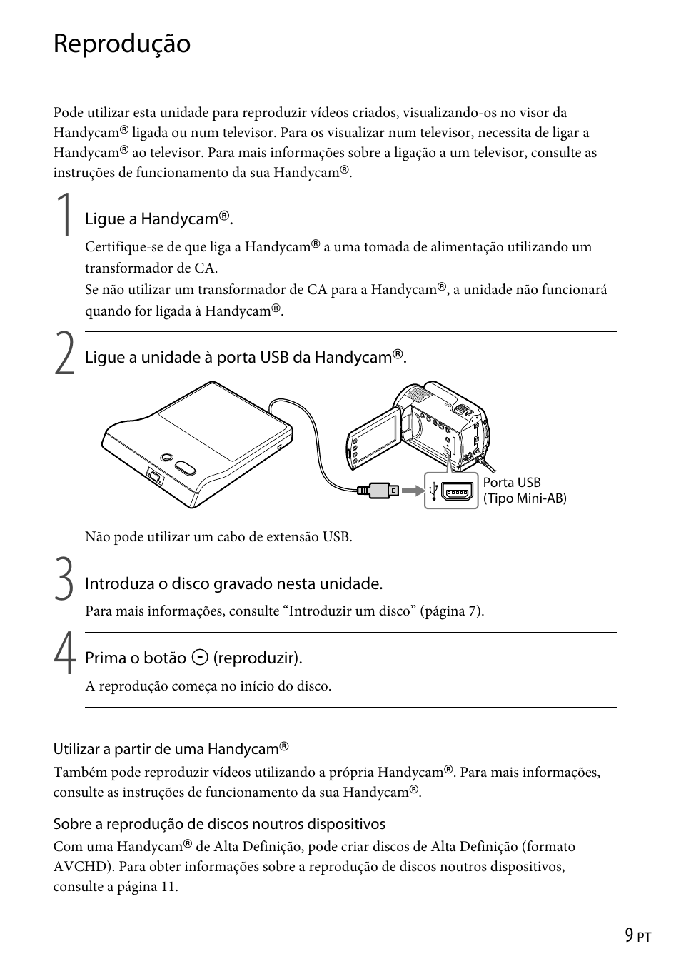 Reprodução | Sony VRD-P1 User Manual | Page 97 / 120