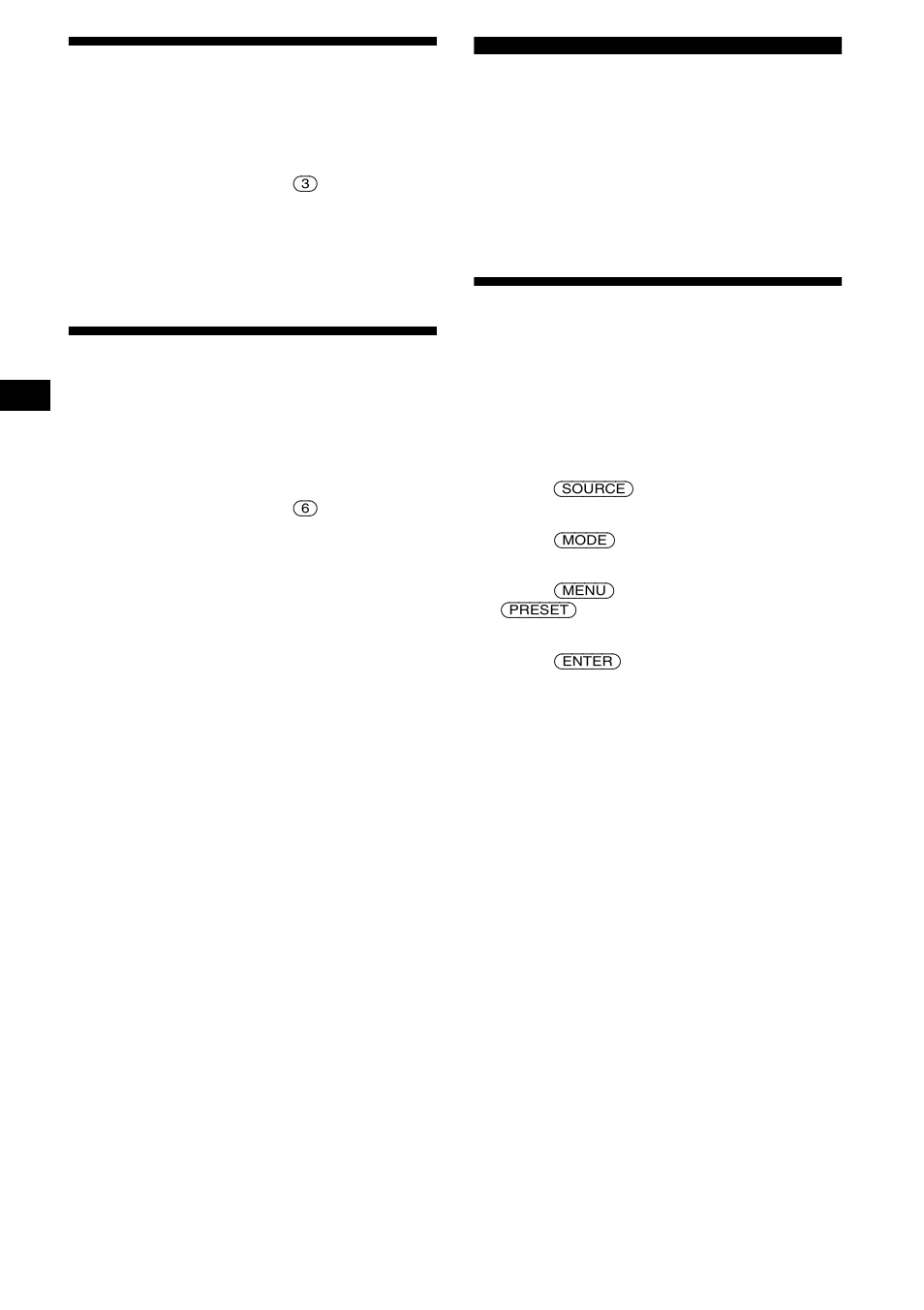 Playing tracks repeatedly, Playing tracks in random order, Radio | Storing stations automatically, Repeat play, Shuffle play, Best tuning memory (btm), 10 playing tracks repeatedly | Sony CDX-L550V User Manual | Page 10 / 122