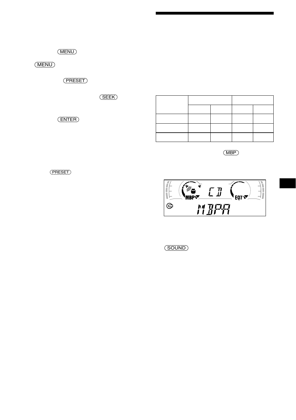 Geluidspositie kiezen | Sony CDX-L550V User Manual | Page 115 / 122