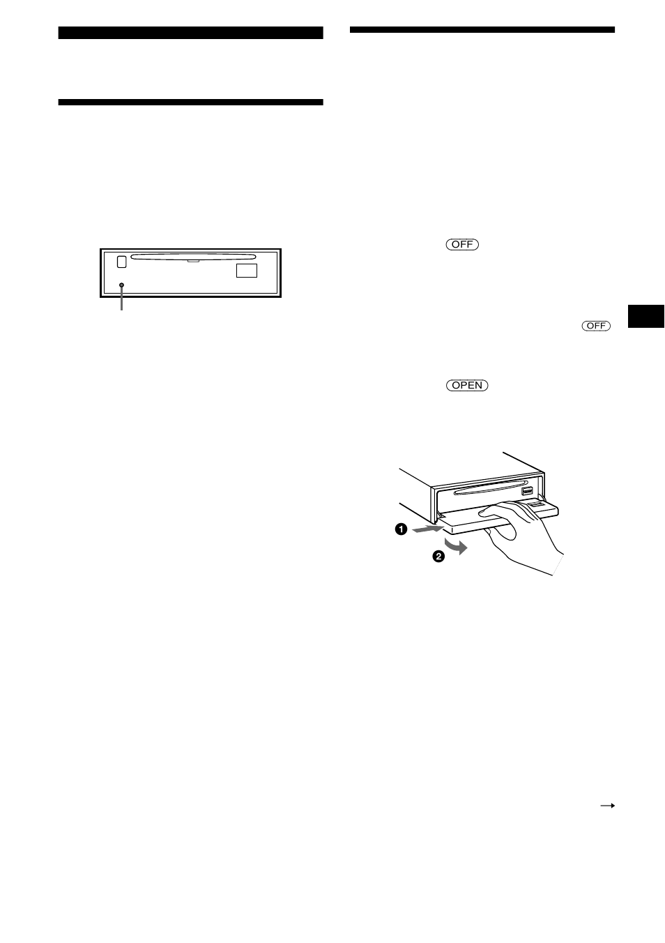 Vorbereitungen, Zurücksetzen des geräts, Abnehmen der frontplatte | Zurücksetzen des geräts abnehmen der frontplatte | Sony CDX-L550V User Manual | Page 31 / 122