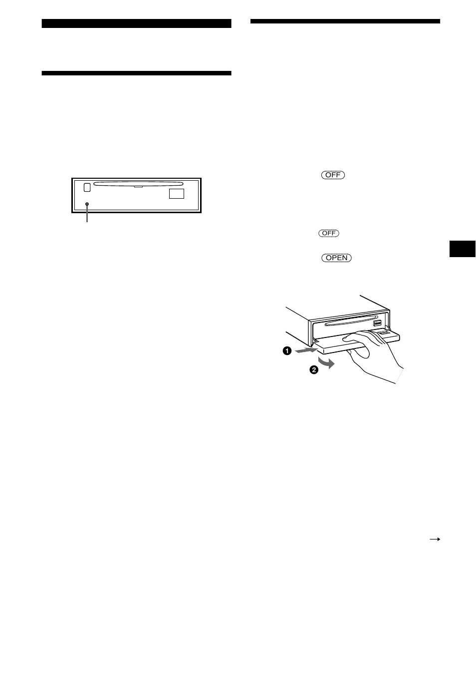 Préparation, Réinitialisation de l’appareil, Dépose de la façade | Sony CDX-L550V User Manual | Page 55 / 122