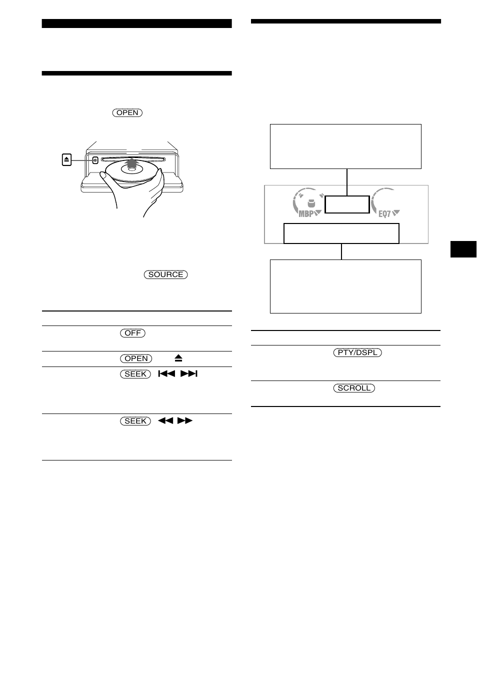 Lecteur cd, Lecture d’un disque, Rubriques d’affichage | Riproduzione ripetuta dei brani, Lecture d’un disque rubriques d’affichage | Sony CDX-L550V User Manual | Page 57 / 122