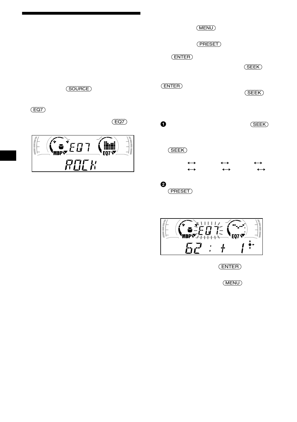 Réglage de l’égaliseur, 20 réglage de l’égaliseur | Sony CDX-L550V User Manual | Page 68 / 122