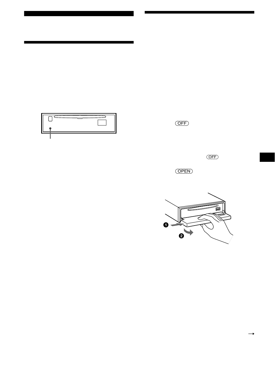 Operazioni preliminari, Azzeramento dell’apparecchio, Estrazione del pannello frontale | Sony CDX-L550V User Manual | Page 79 / 122
