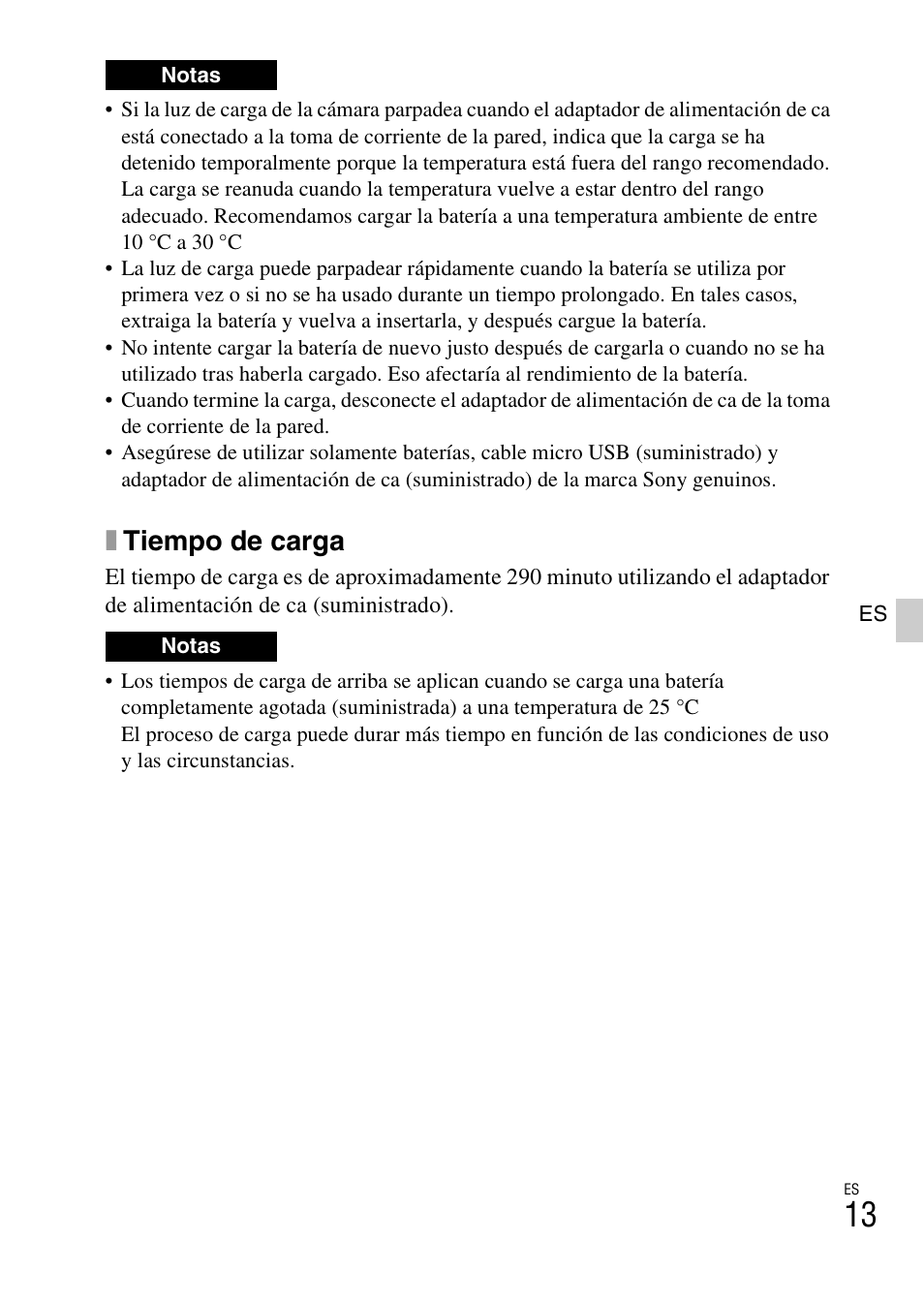 Xtiempo de carga | Sony NEX-3NY User Manual | Page 175 / 547