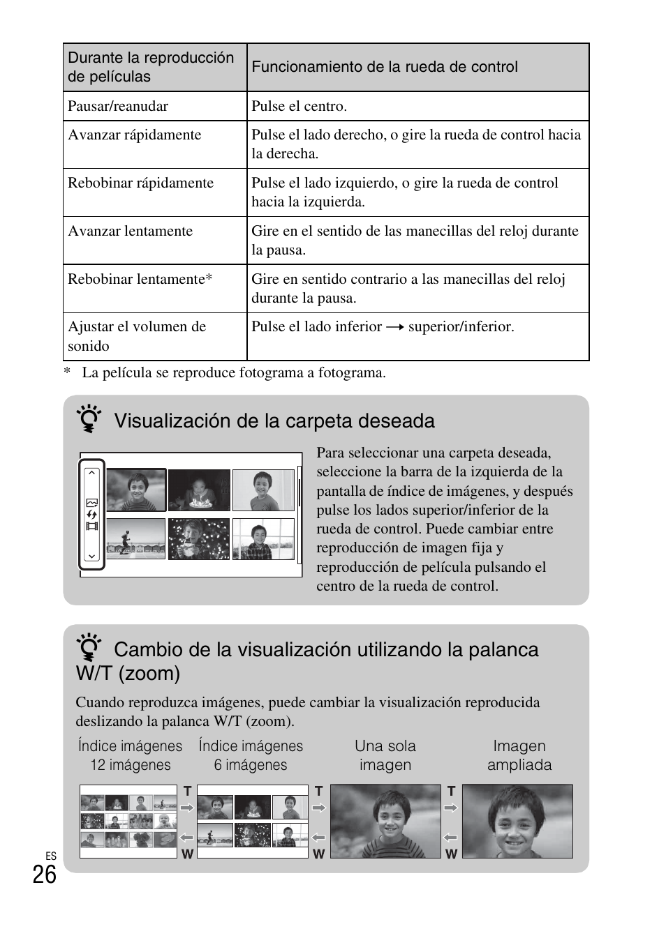 Visualización de la carpeta deseada | Sony NEX-3NY User Manual | Page 188 / 547