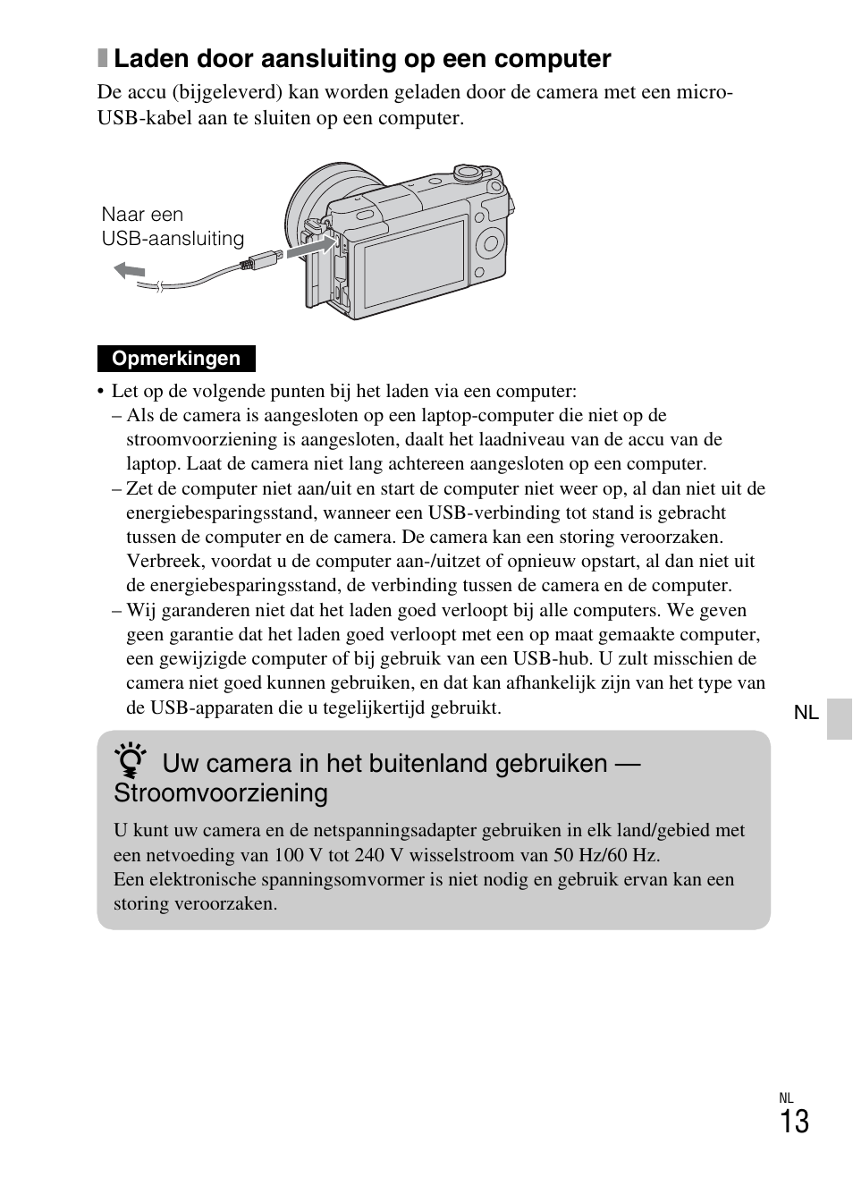 Xladen door aansluiting op een computer | Sony NEX-3NY User Manual | Page 335 / 547