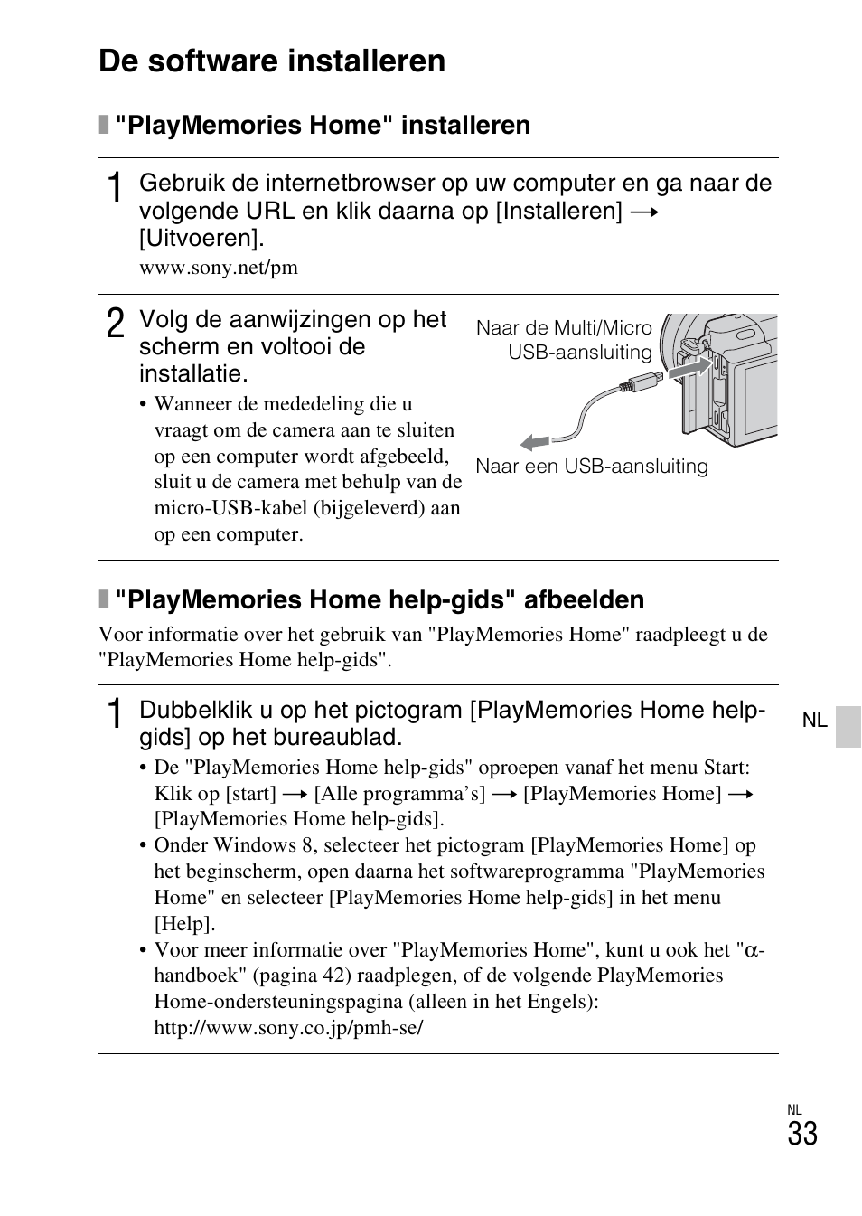 De software installeren | Sony NEX-3NY User Manual | Page 355 / 547