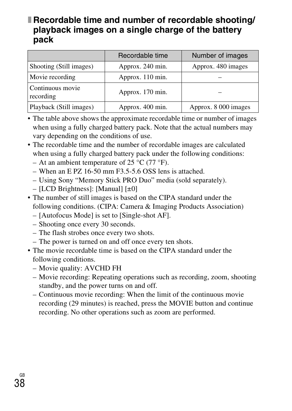 Sony NEX-3NY User Manual | Page 38 / 547