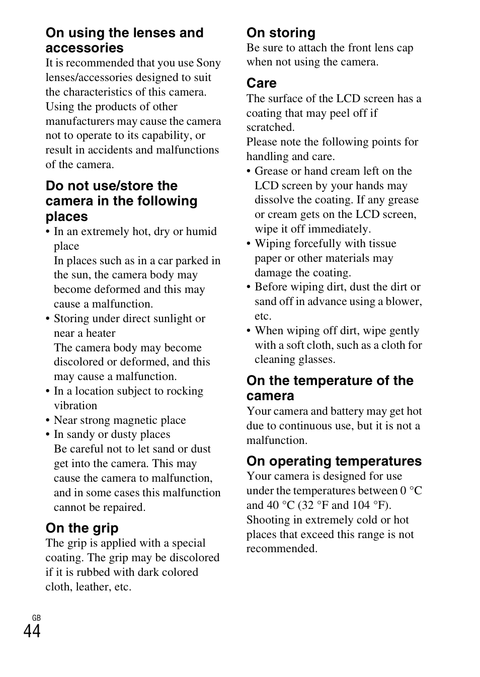 Sony NEX-3NY User Manual | Page 44 / 547