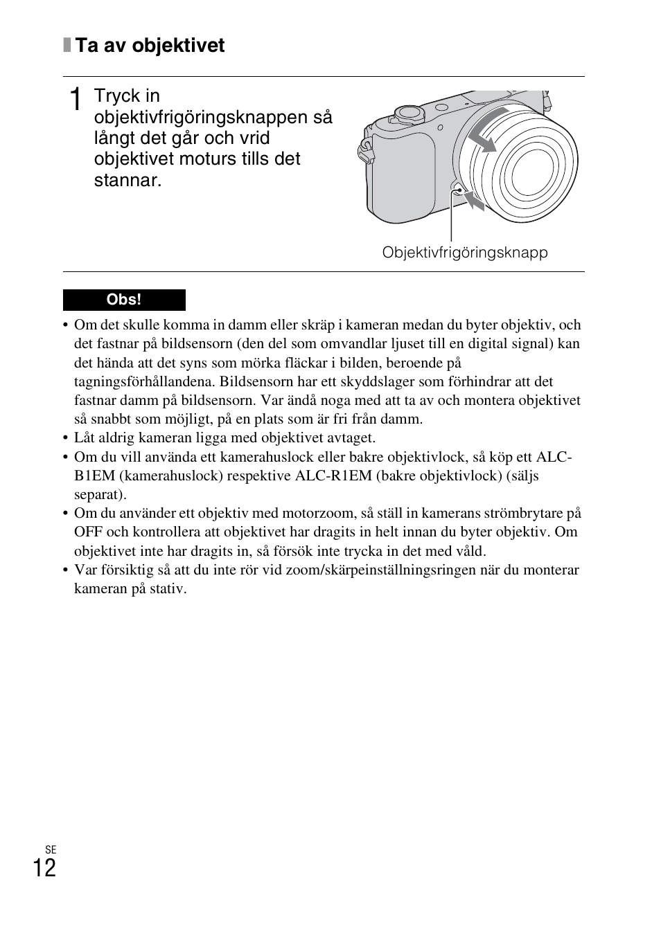 Xta av objektivet | Sony NEX-3NY User Manual | Page 440 / 547