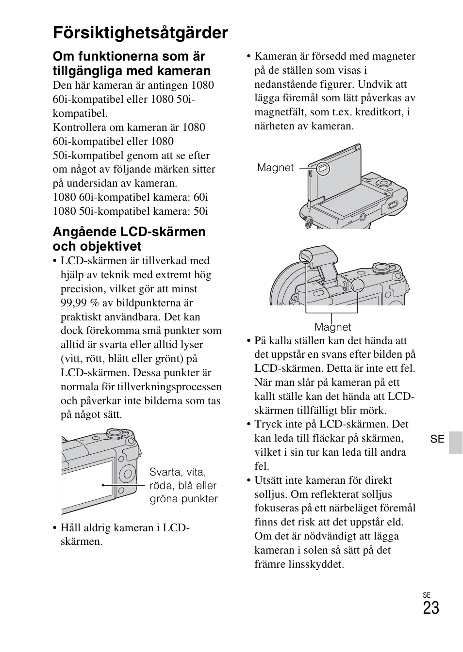 Försiktighetsåtgärder | Sony NEX-3NY User Manual | Page 451 / 547