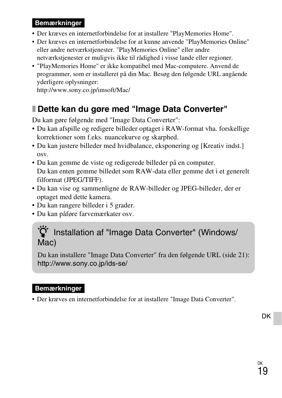 Xdette kan du gøre med "image data converter | Sony NEX-3NY User Manual | Page 531 / 547