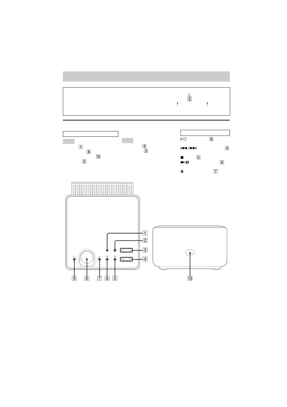 Liste der tastenanordnung und der referenzseiten, Tellen | Sony CMT-CQ1 User Manual | Page 22 / 112