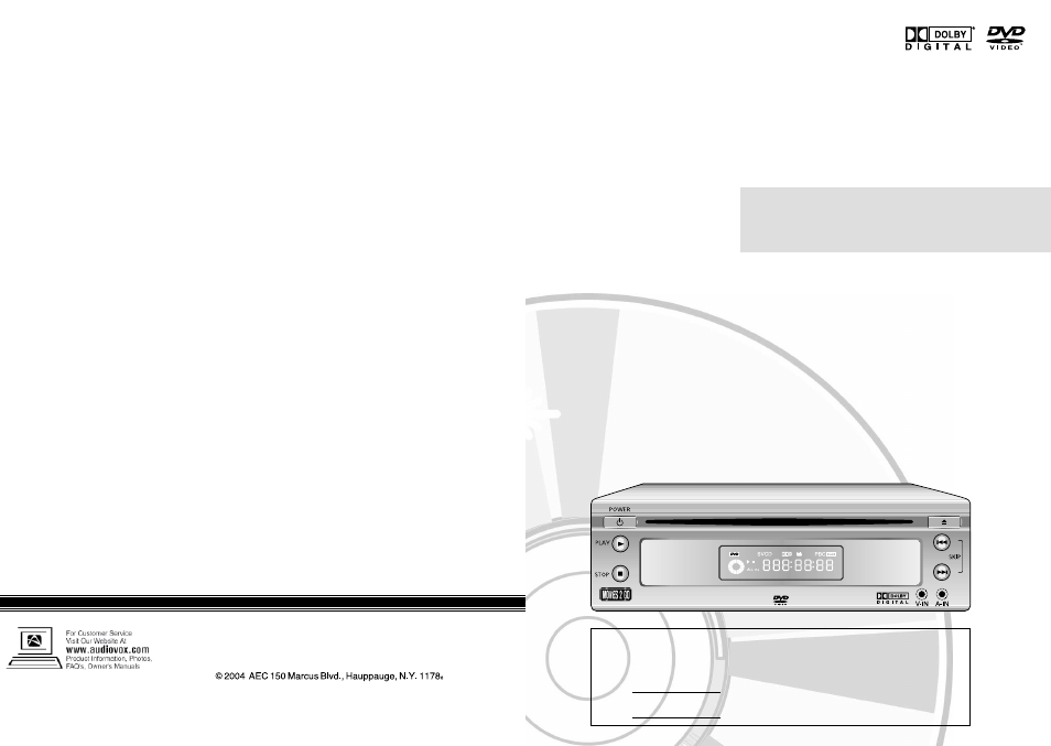 Audiovox MMDVT User Manual | 27 pages