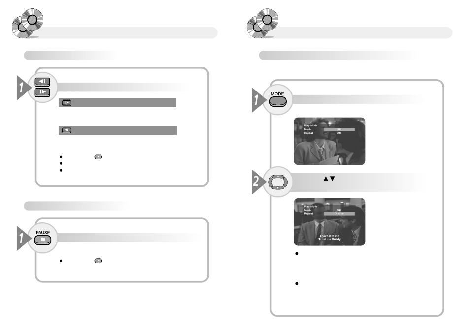 Repeating playback, Slow/divided motion | Audiovox MMDVT User Manual | Page 20 / 27