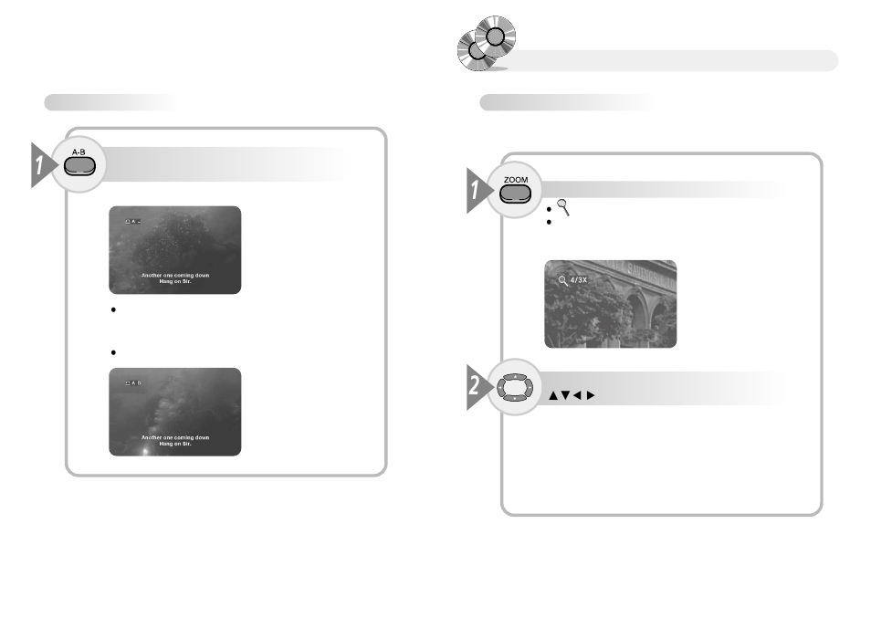 Repeating playback, Zoom + angle functions | Audiovox MMDVT User Manual | Page 21 / 27