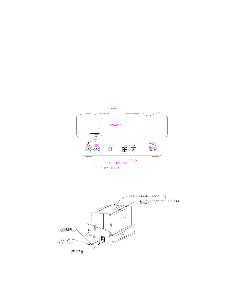 Step #5 install tv into console | Audiovox K-9 User Manual | Page 9 / 10