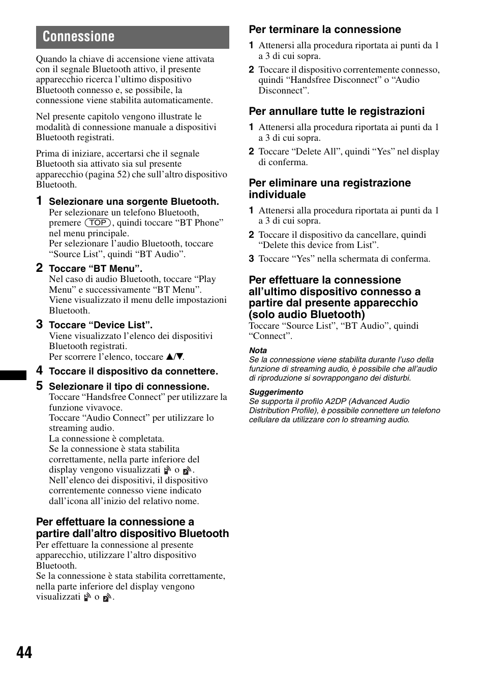 Connessione | Sony XNV-L66BT User Manual | Page 204 / 248