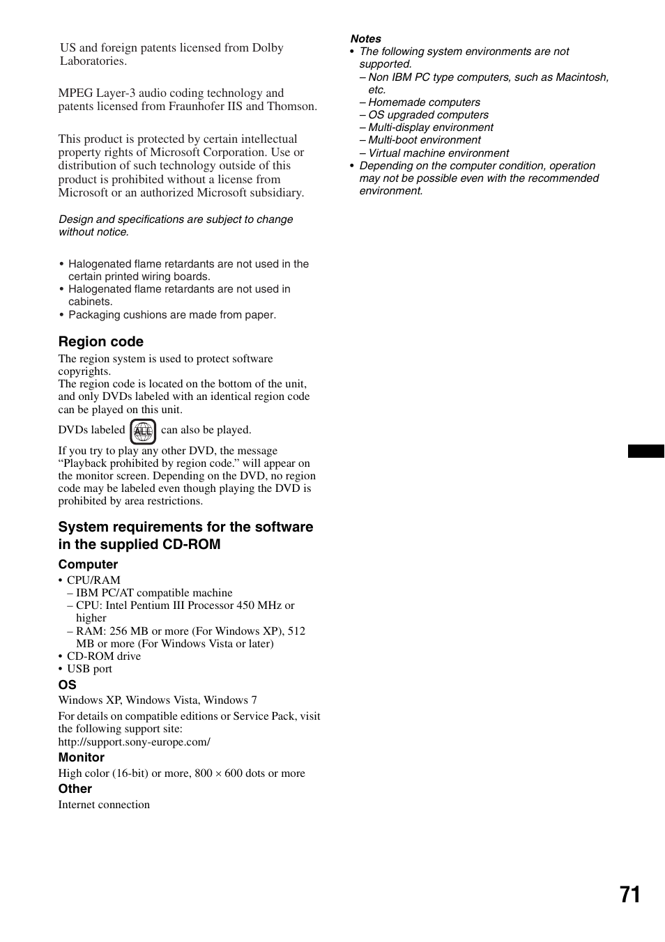 Sony XNV-L66BT User Manual | Page 71 / 248