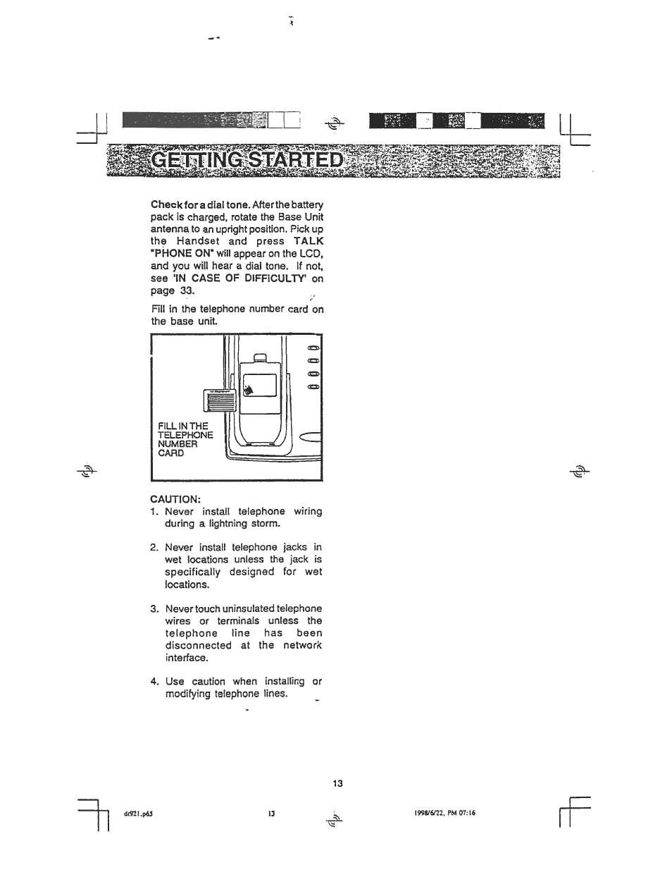 Audiovox DT921C User Manual | Page 13 / 37