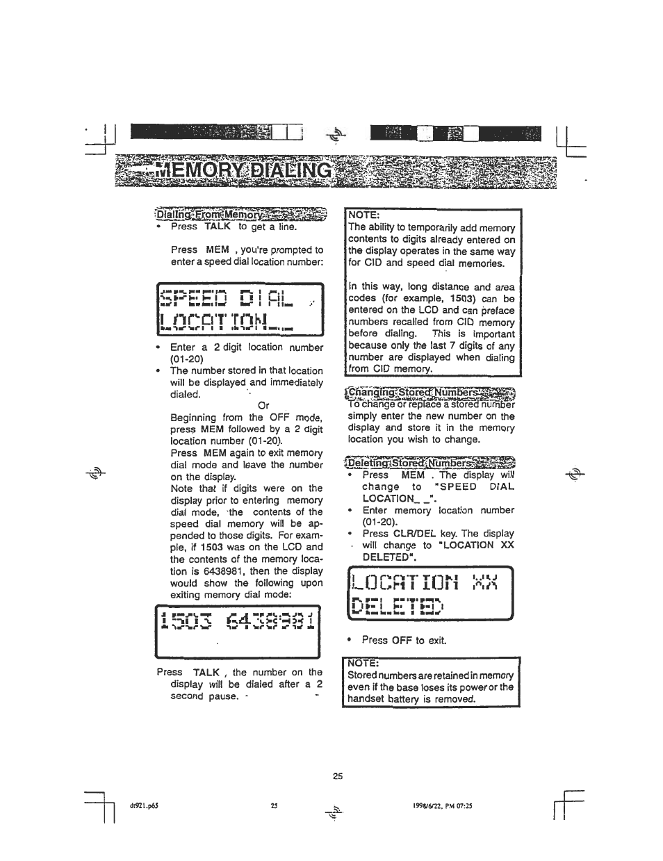 Dtallnffieronwmeino, I nrcit'mkj | Audiovox DT921C User Manual | Page 25 / 37