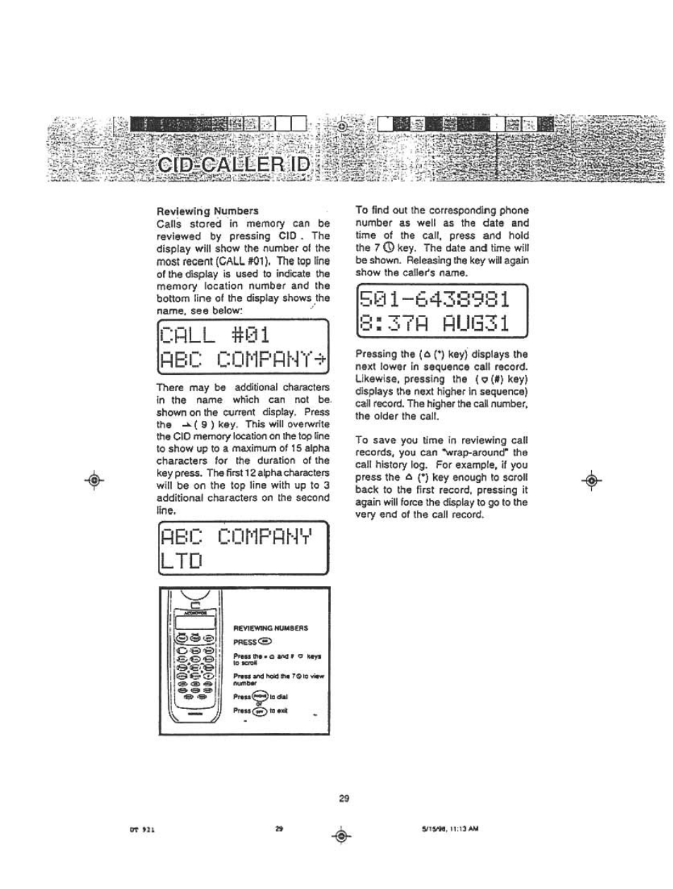 Fibc coripfihv ltd, Crll #01 йбс compfihyht | Audiovox DT921C User Manual | Page 29 / 37