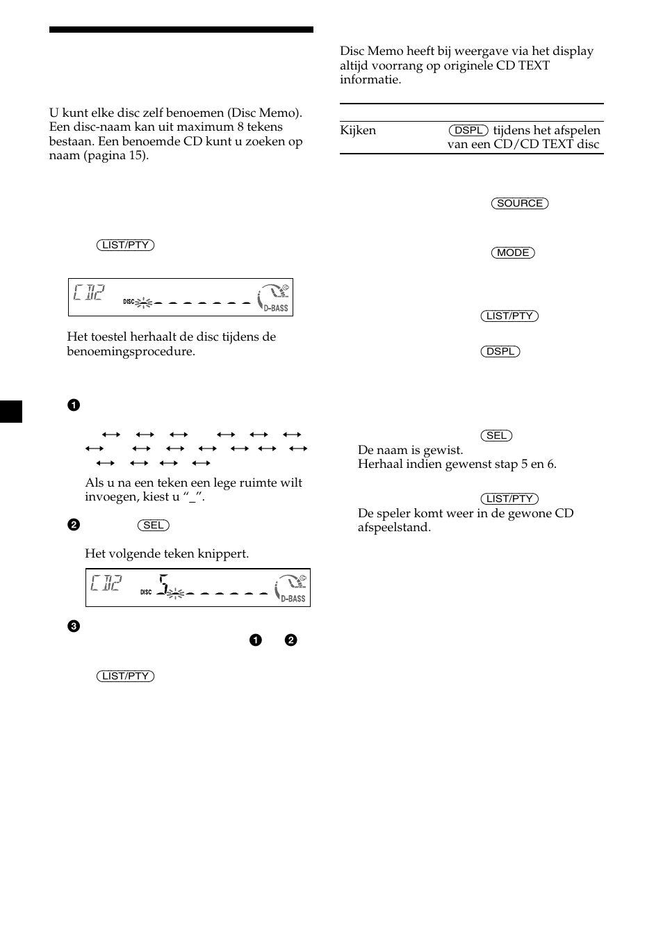 Een cd benoemen | Sony CDX-MP30 User Manual | Page 134 / 152