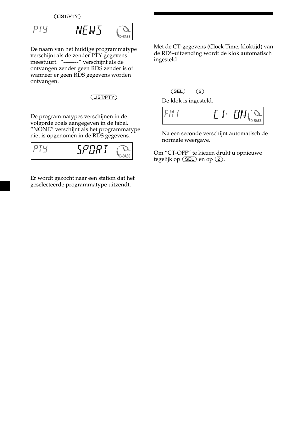 De klok automatisch instellen | Sony CDX-MP30 User Manual | Page 140 / 152