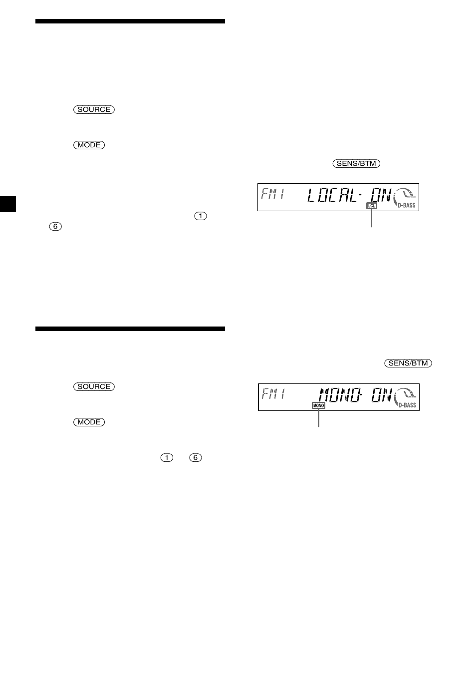 Storing only the desired stations, Receiving the stored stations | Sony CDX-MP30 User Manual | Page 16 / 152