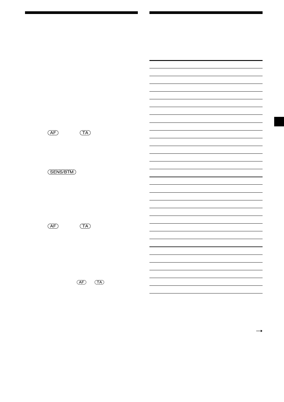 Presetting rds stations with af and ta setting, Tuning in stations by programme type — pty, 19 presetting rds stations with af and ta setting | Tuning in stations by programme type | Sony CDX-MP30 User Manual | Page 19 / 152