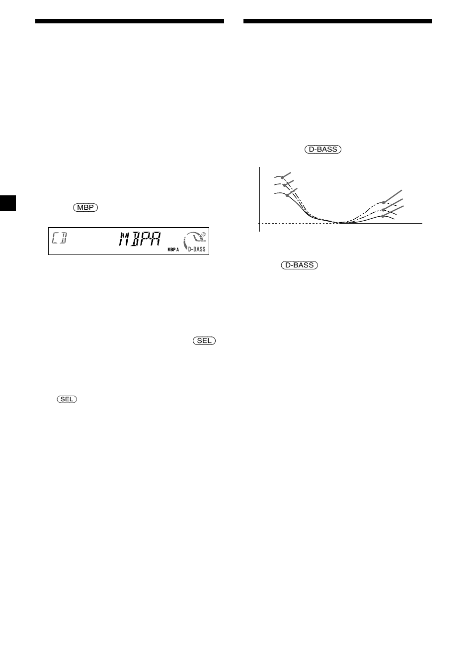 Boosting the bass sound — d-bass, 24 boosting the bass sound, Selecting the sound position | D-bass, My best sound position (mbp) | Sony CDX-MP30 User Manual | Page 24 / 152