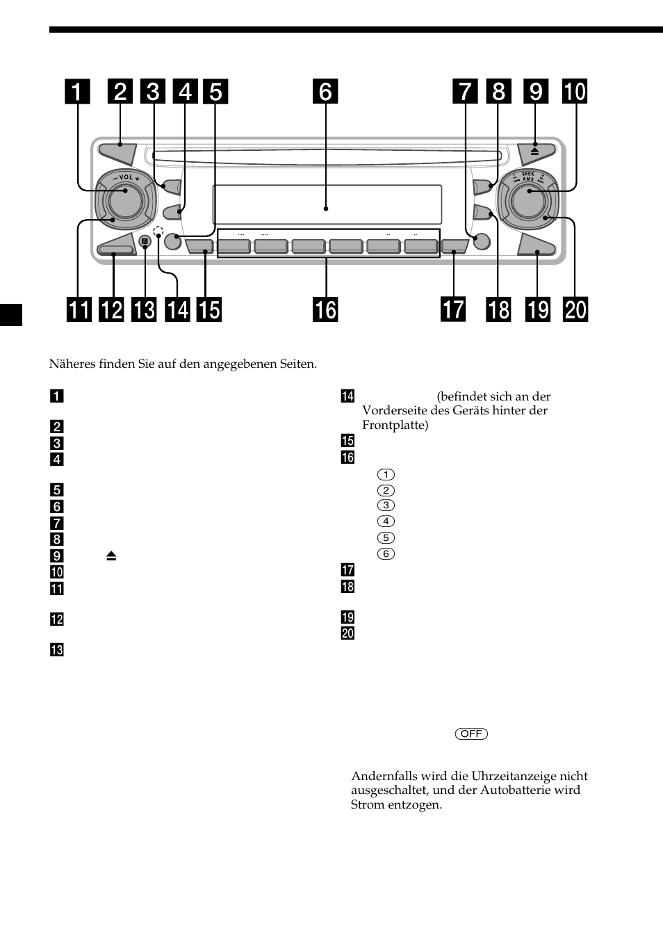 Lage und funktion der teile und bedienelemente | Sony CDX-MP30 User Manual | Page 34 / 152