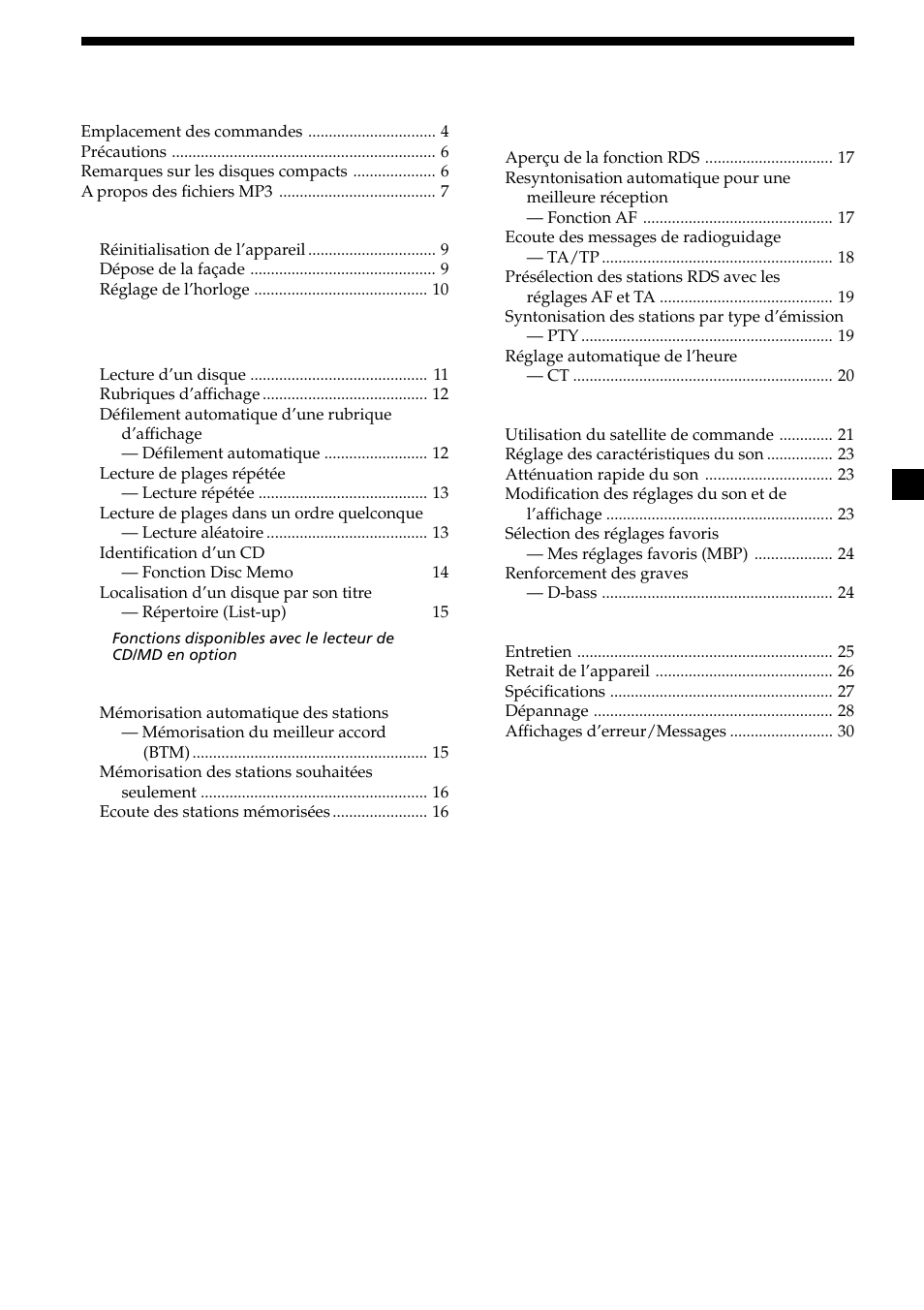 Sony CDX-MP30 User Manual | Page 63 / 152