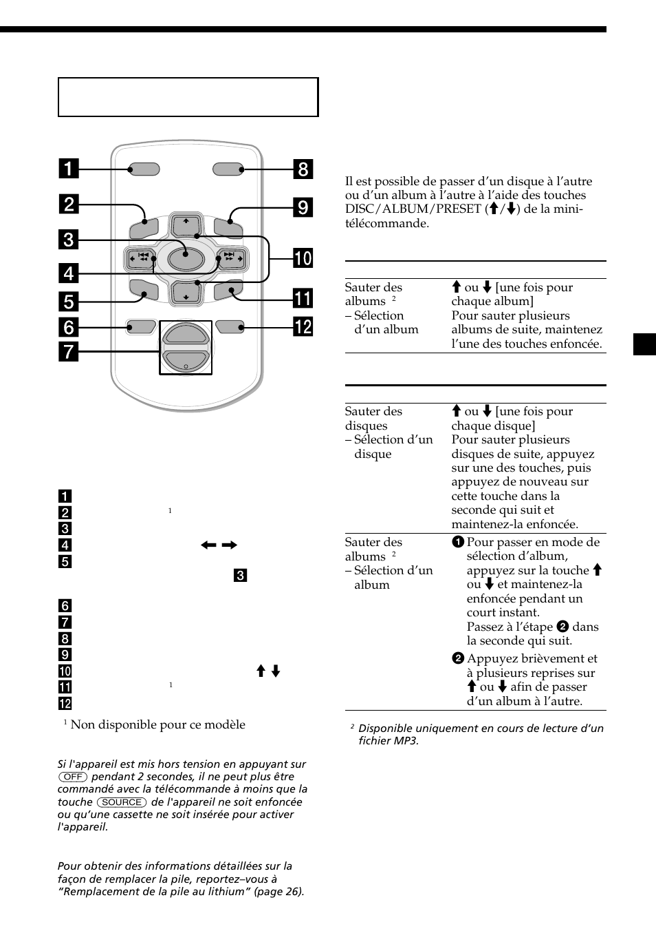 Mini-télécommande rm-x114 (en option) | Sony CDX-MP30 User Manual | Page 65 / 152