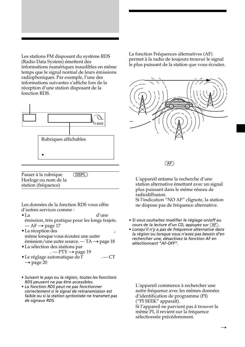 Aperçu de la fonction rds | Sony CDX-MP30 User Manual | Page 77 / 152