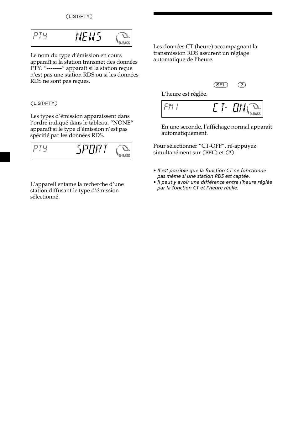 Réglage automatique de l’heure | Sony CDX-MP30 User Manual | Page 80 / 152