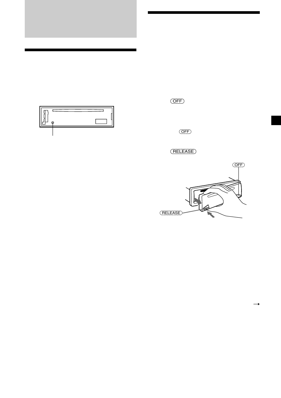 Getting started, Resetting the unit, Detaching the front panel | Sony CDX-MP30 User Manual | Page 9 / 152